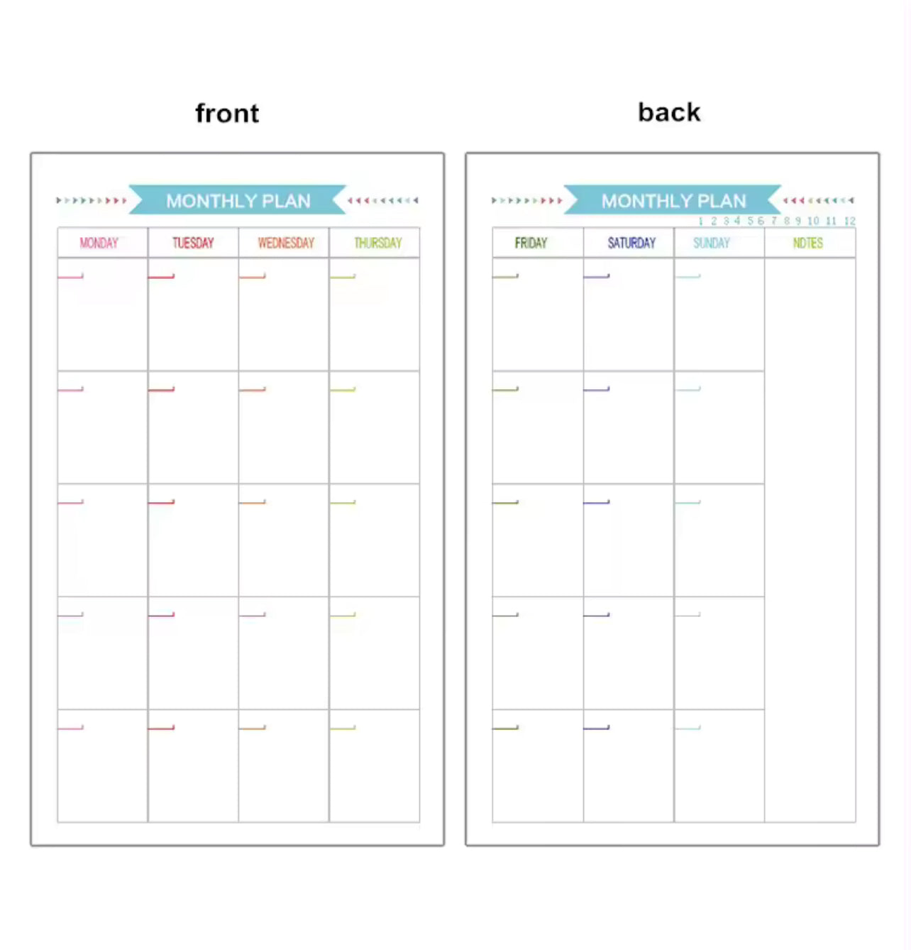 A5 Planner Inserts - Monthly