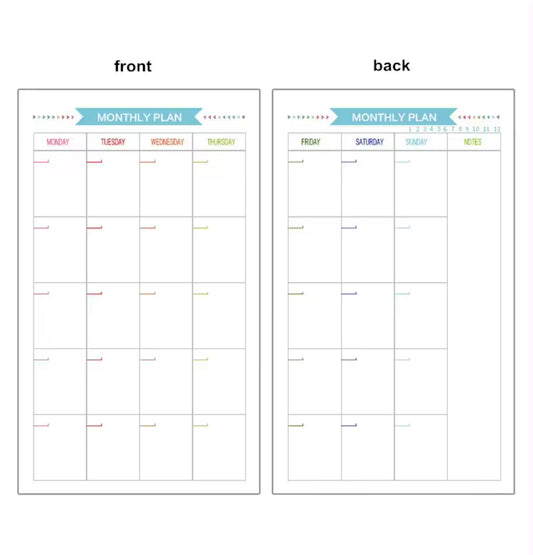 Personal Planner Inserts - Monthly